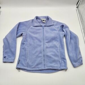 Columbia Women's Fleece Jacket Light Blue Full Zip‎ Core Size S